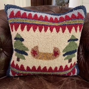 Pendleton hand-hooked throw pillow